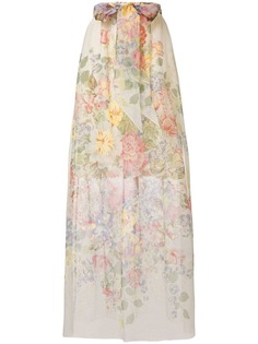 Gucci длинная полупрозрачная юбка с цветочным рисунком