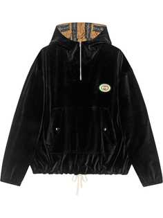 Gucci куртка с капюшоном и нашивкой