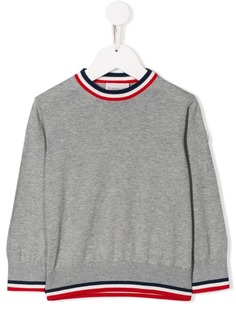 Moncler Kids свитер с контрастной отделкой
