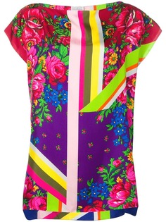Pierre-Louis Mascia блузка с цветочным принтом в стиле пэчворк