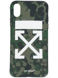 Off-White чехол для iphone с камуфляжным принтом и логотипом