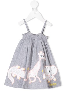 Kenzo Kids платье с принтом и логотипом