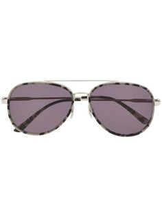Calvin Klein солнцезащитные очки в овальной оправе