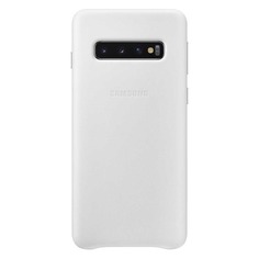 Чехол (клип-кейс) SAMSUNG Leather Cover, для Samsung Galaxy S10, белый [ef-vg973lwegru]