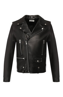 Кожаная косуха Saint Laurent