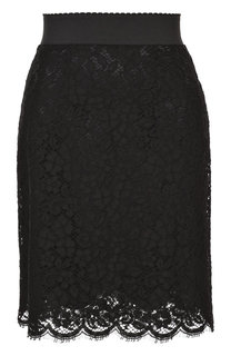 Кружевная мини-юбка с широким поясом Dolce & Gabbana