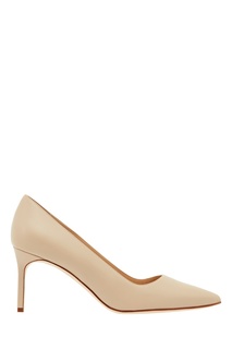 Бежевые туфли из кожи BB 70 Manolo Blahnik