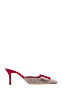 Серые мюли Maysale 70 Manolo Blahnik