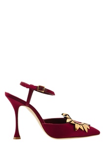 Бордовые туфли Canata Manolo Blahnik