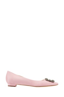 Розовые балетки Hangisiflat Manolo Blahnik