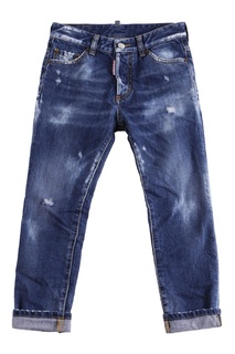 Синие джинсы с прорезями Dsquared 2 Children