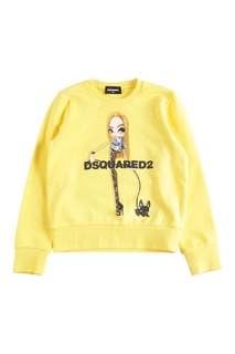 Желтый свитшот с принтом Dsquared 2 Children