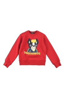 Красный свитшот с принтом Dsquared 2 Children