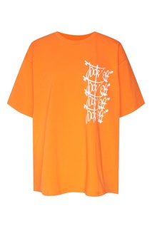 Оранжевая футболка с принтом ZIQ & Yoni