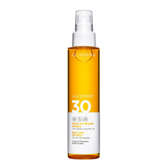 CLARINS Солнцезащитное масло-спрей для тела и волос SPF 30.