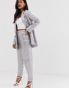 Брюки с пайетками ASOS EDITION - Серый