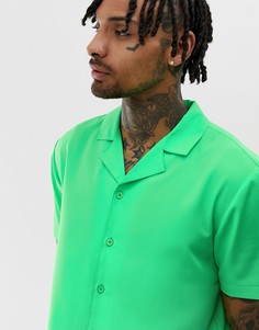 Неоновая рубашка с отложным воротником Another Influence - Зеленый