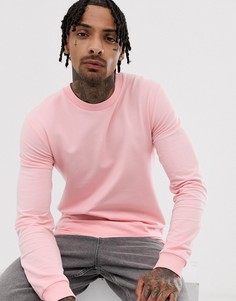 Розовый обтягивающий свитшот ASOS DESIGN - Розовый