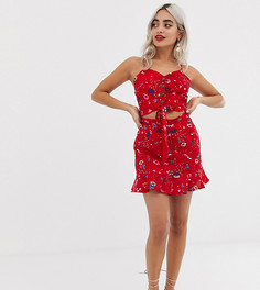 Мини-юбка с цветочным принтом Parisian Petite - Красный