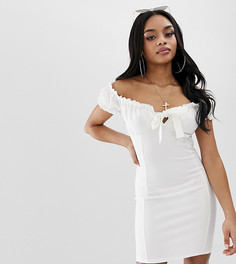 Белое облегающее платье Missguided Petite - Белый