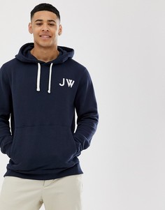 Худи темно-синего цвета без застежки с принтом на спине Jack Wills - Thurlby - Темно-синий