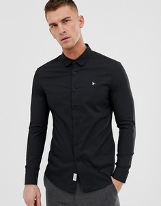 Черная облегающая стретчевая рубашка из поплина Jack Wills - Черный