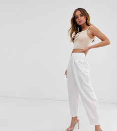 Белые зауженные брюки в стиле 80-х ASOS DESIGN Petite - Белый