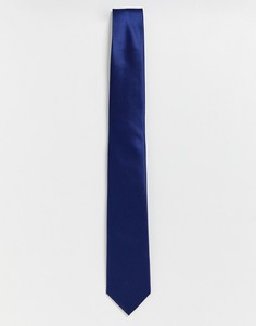 Однотонный атласный галстук Gianni Feraud - Темно-синий