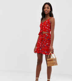 Мини-юбка с цветочным принтом Parisian Tall - Красный