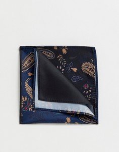 Темно-синий платок для пиджака с 4 вариантами использования с принтом пейсли ASOS DESIGN - Мульти