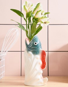 Керамическая ваза в стиле ретро в виде рыбы Kitsch Kitchen - Мульти