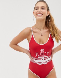 Слитный купальник с логотипом Juicy Couture - Фиолетовый