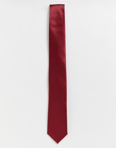 Однотонный атласный галстук Gianni Feraud - Красный