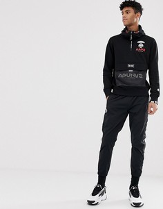 Черный худи с молнией до груди и логотипом AAPE By A Bathing Ape - Черный