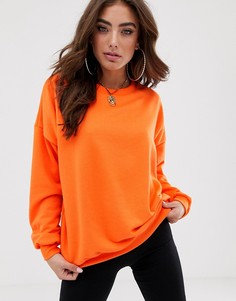 Неоново-оранжевый oversize-свитшот ASOS DESIGN - Оранжевый