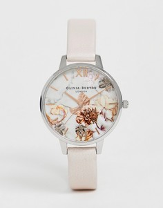 Часы с мраморным принтом и кожаным ремешком Olivia Burton OB16CS21 - Розовый