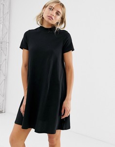 Трапециевидное платье-футболка из органического хлопка Cheap Monday - Черный