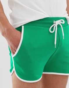 Зеленые трикотажные шорты для бега ASOS DESIGN - Зеленый