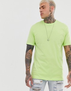 Неоново-зеленая свободная футболка Bershka - Join Life - Зеленый