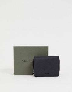 Кожаный кошелек AllSaints - Черный