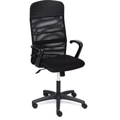 Кресло TetChair BASIC ткань/кож/зам, черный/черный , TW-11/W-11/36-6/06