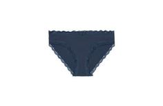 Трусики слип из хлопка и кружева - BLU INK - S - Intimissimi