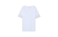 Топ из хлопка Supima Cotton® с ажурной вышивкой - BIANCO - M - Intimissimi