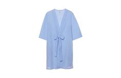 Халат из Полотна и Кружева Макраме - AZZURRO - L - Intimissimi