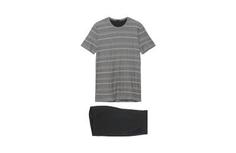 Короткая трикотажная пижама с эффектом вышивки - GRIGIO MEL.MEDIO - L - Intimissimi