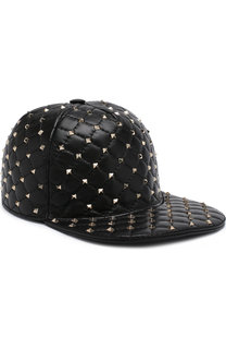Кожаная бейсболка valentino garavani rockstud spike