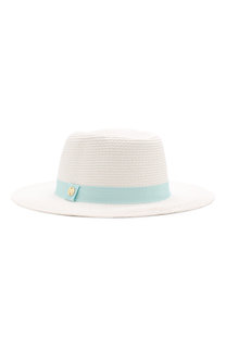 Соломенная пляжная шляпа fedora с лентой