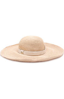 Пляжная шляпа из соломы с повязкой