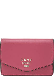 Сумка Кожаная поясная сумка с откидным клапаном Dkny