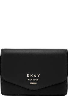 Сумка Кожаная поясная сумка с откидным клапаном Dkny